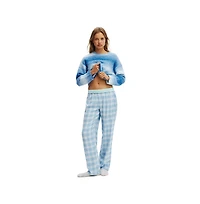 Cotton On Women's Flannel Wide Leg Pant
