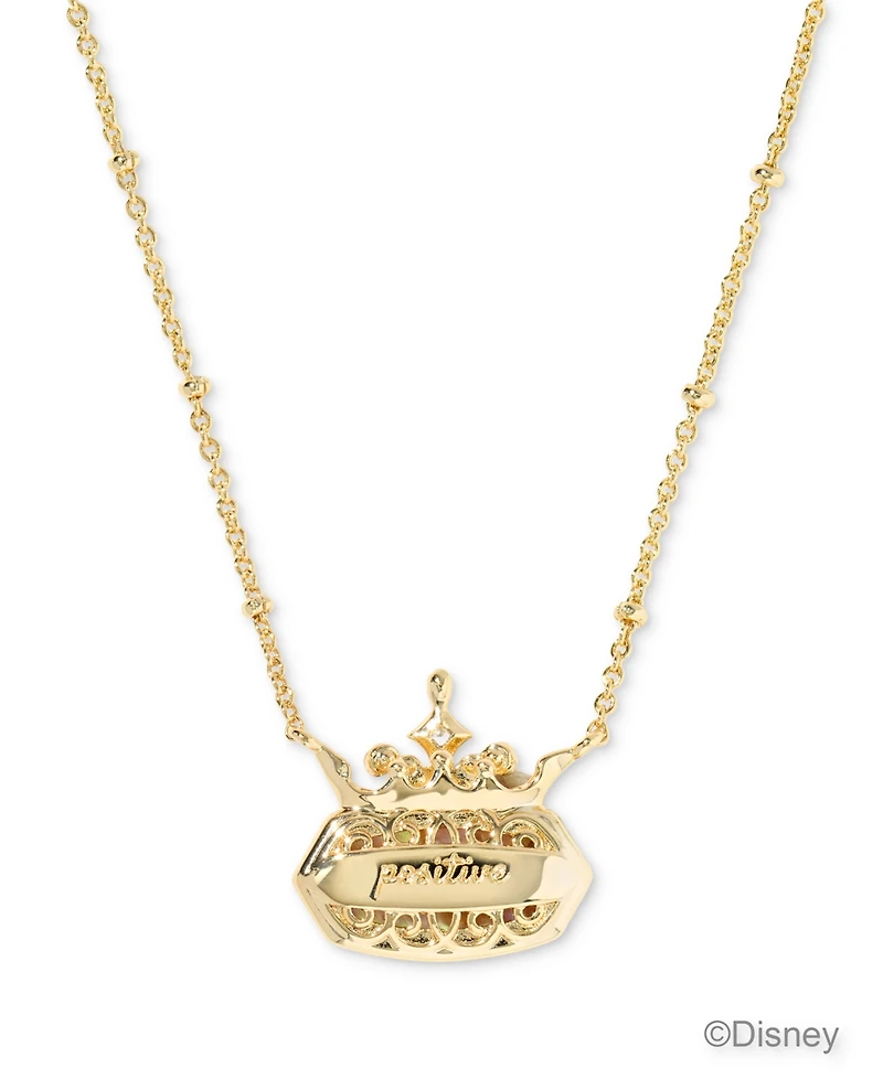 Kendra Scott Disney Elisa Princess Light Pink Iridescent Abalone Pendant Necklace 14K Gold Over Brass