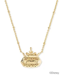 Kendra Scott Disney Elisa Princess Light Pink Iridescent Abalone Pendant Necklace 14K Gold Over Brass