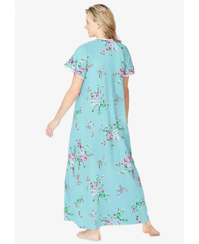 Only Necessities Plus Short Pintuck Knit Gown