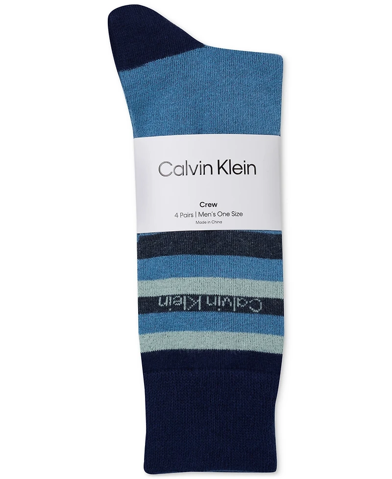 Calvin Klein Men's 4-Pack Combed Crew Socks