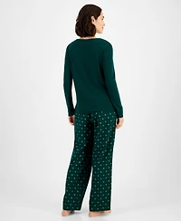 Charter Club Women's Long Sleeve Pointelle Tee, Macy's Exclusive