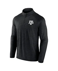 Fanatics Men's Charcoal Texas A&M Aggies Primary Logo Raglan Quarter-Zip Hoodie