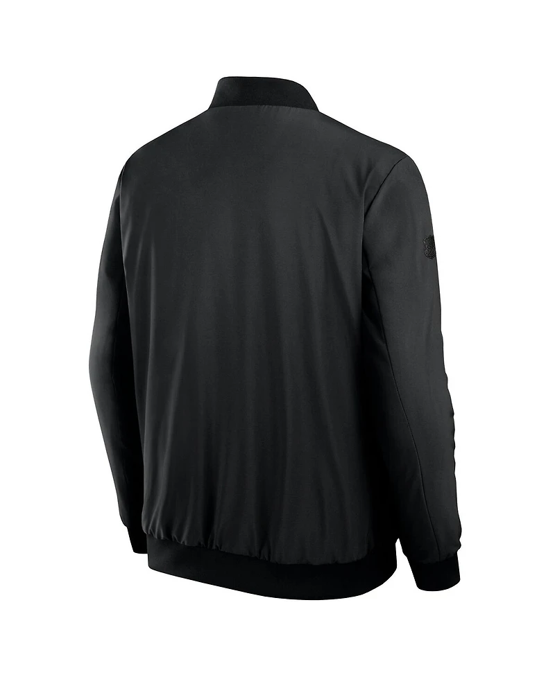 Fanatics Men's Black Toronto Maple Leaf's Authentic Pro Road Full-Zip Bomber Jacket