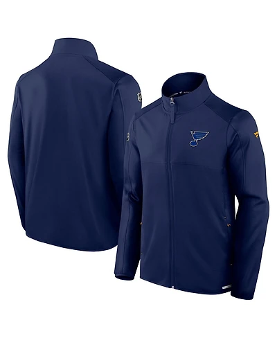 Fanatics Men's Navy St. Louis Blues Authentic Pro Rink Fleece Full-Zip Jacket