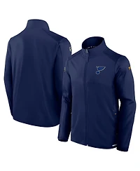 Fanatics Men's Navy St. Louis Blues Authentic Pro Rink Fleece Full-Zip Jacket