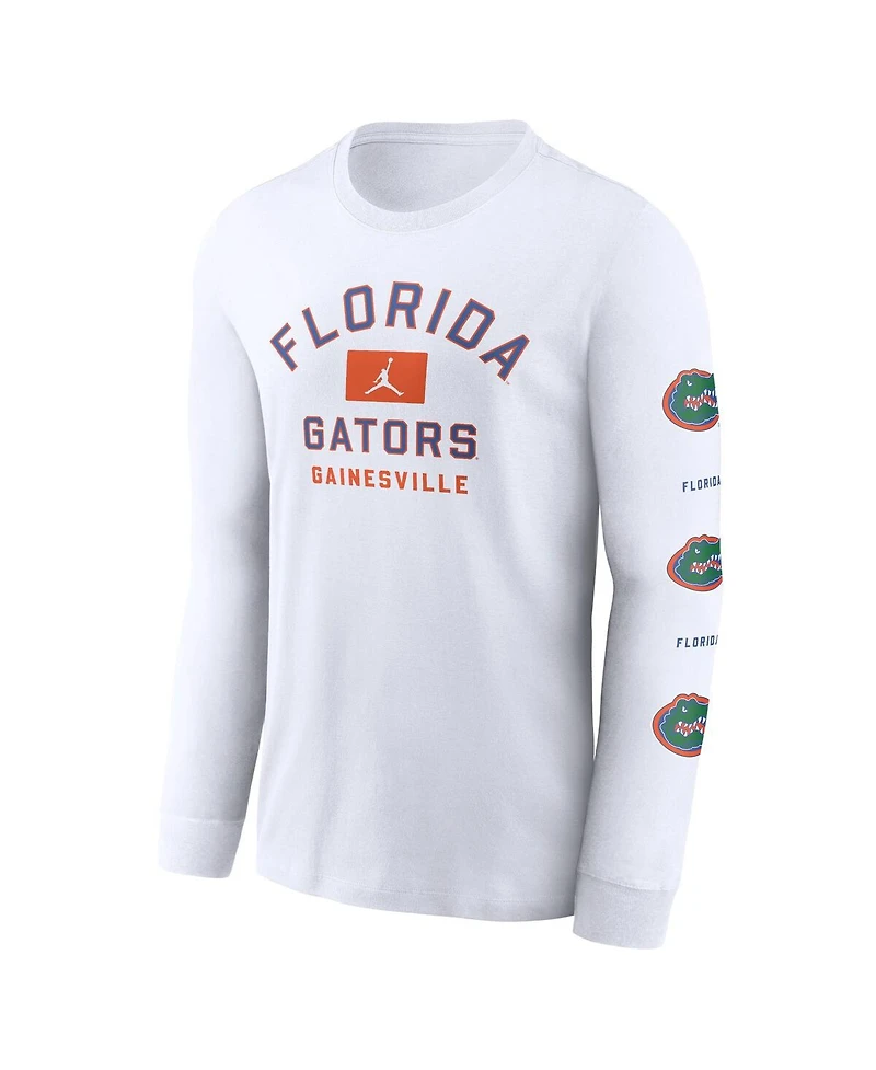 Jordan Men's White Florida Gators Primetime Classic Location Long Sleeve T-Shirt