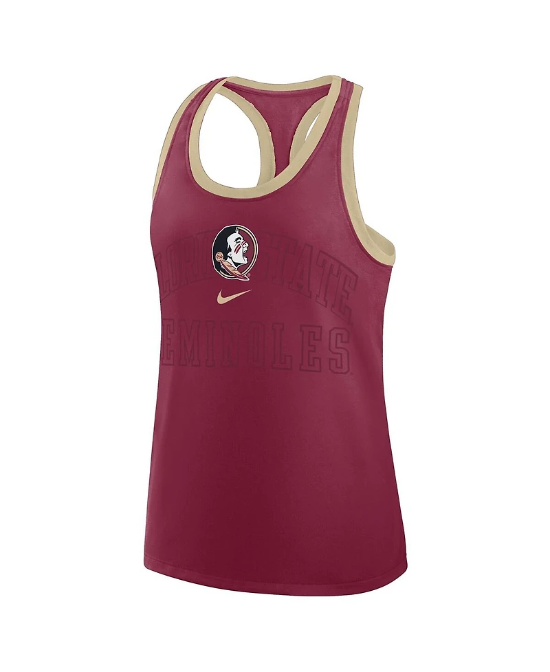 Nike Women's Garnet Florida State Seminoles Primetime Racerback Tri-Blend Tank Top