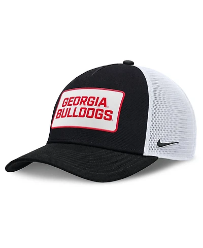 Nike Men's /White Georgia Bulldogs 2025 On-Field Rise Patch Trucker Adjustable Hat