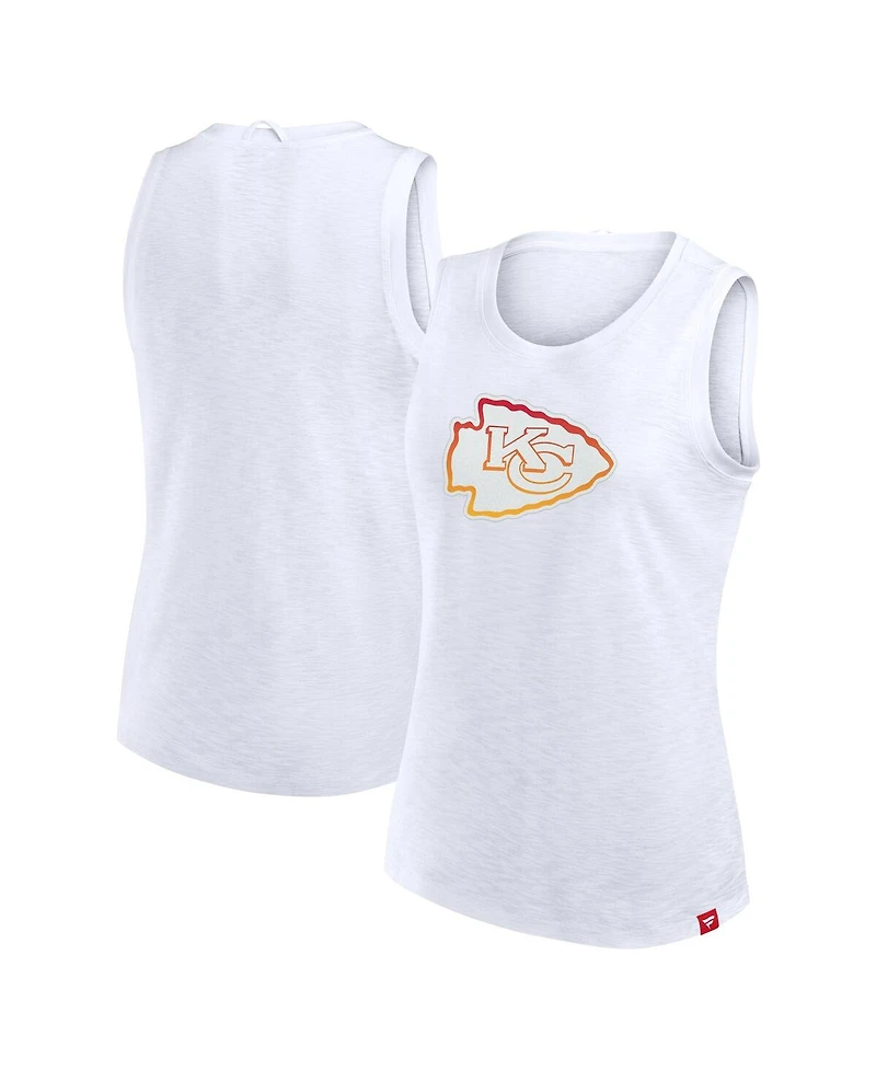 Fanatics Women's White Kansas City Chiefs Slub Tank Top