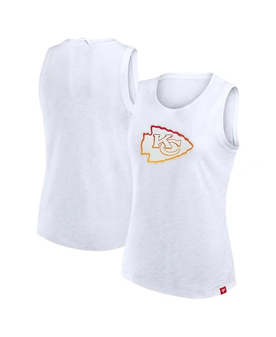 Fanatics Women's White Kansas City Chiefs Slub Tank Top