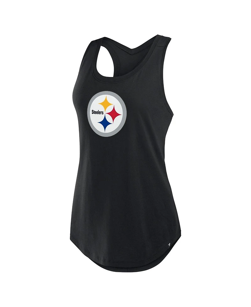 Fanatics Women's Black Pittsburgh Steelers Iron Fan Tank Top