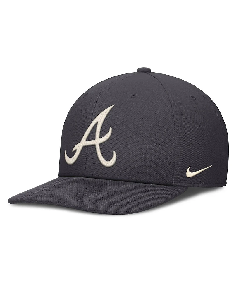 Nike Men's Anthracite Atlanta Braves Statement Pro Snapback Hat