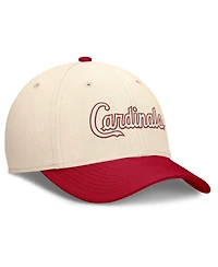 Nike Men's Natural/Red St. Louis Cardinals Statement Rise Performance Flex Hat