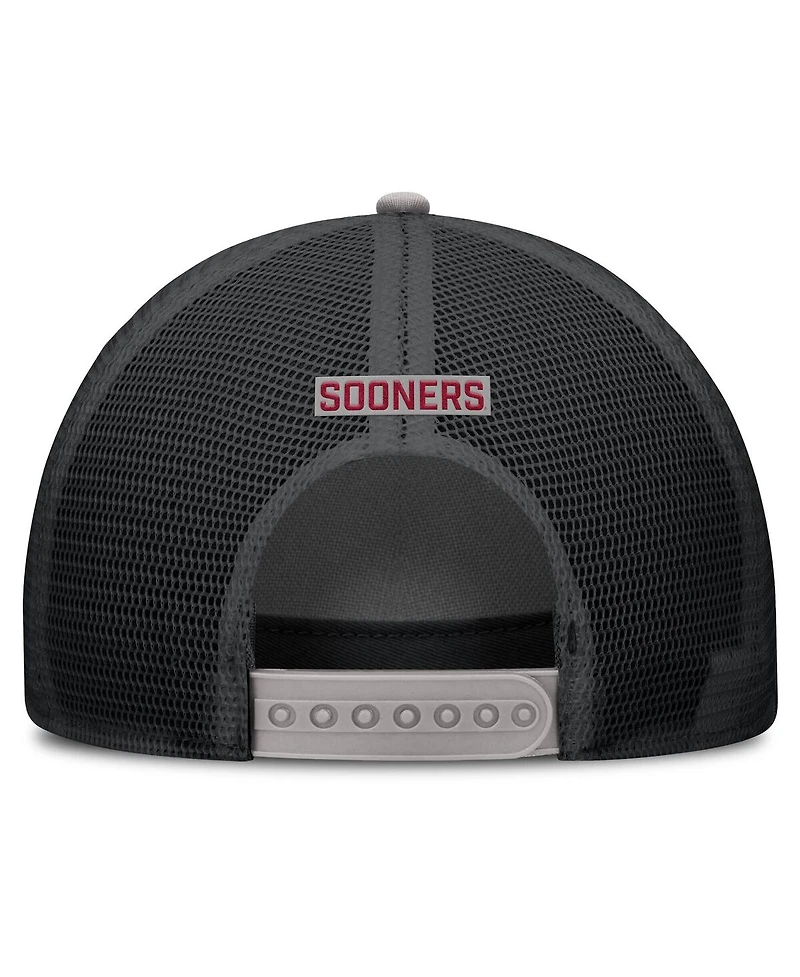 Jordan Men's Gray Oklahoma Sooners Rise Primetime Trucker Adjustable Hat