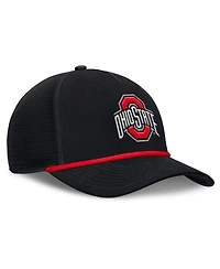 Nike Men's Black Ohio State Buckeyes Rise Primetime Trucker Adjustable Hat