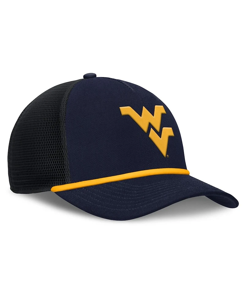 Nike Men's Navy West Virginia Mountaineers Rise Primetime Trucker Adjustable Hat