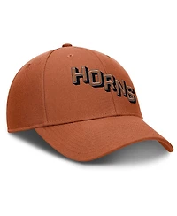 Nike Men's Texas Orange Texas Longhorns Slanted Primetime Rise Performance Adjustable Hat
