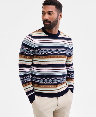 Club Room Men's Cameron Fair Isle Crewneck Sweater, Macy's Exclusive