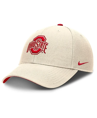 Nike Men's Natural Ohio State Buckeyes Rise Primetime Performance Trucker Adjustable Hat