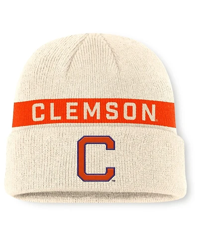 Nike Men's Natural Clemson Tigers Peak Primetime Utility Cuffed Knit Hat