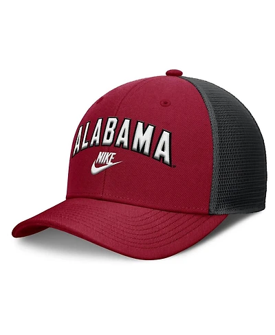 Nike Men's Crimson/Black Alabama Crimson Tide Legacy Arch Rise Performance Trucker Adjustable Hat