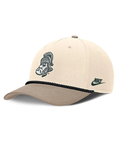 Nike Men's Natural Michigan State Spartans Rise Legacy Throwback Logo Adjustable Hat