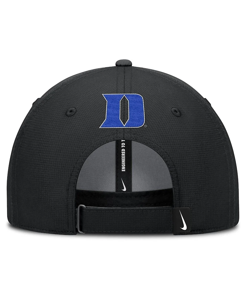 Nike Men's Black Duke Blue Devils Club Prep Performance Adjustable Hat