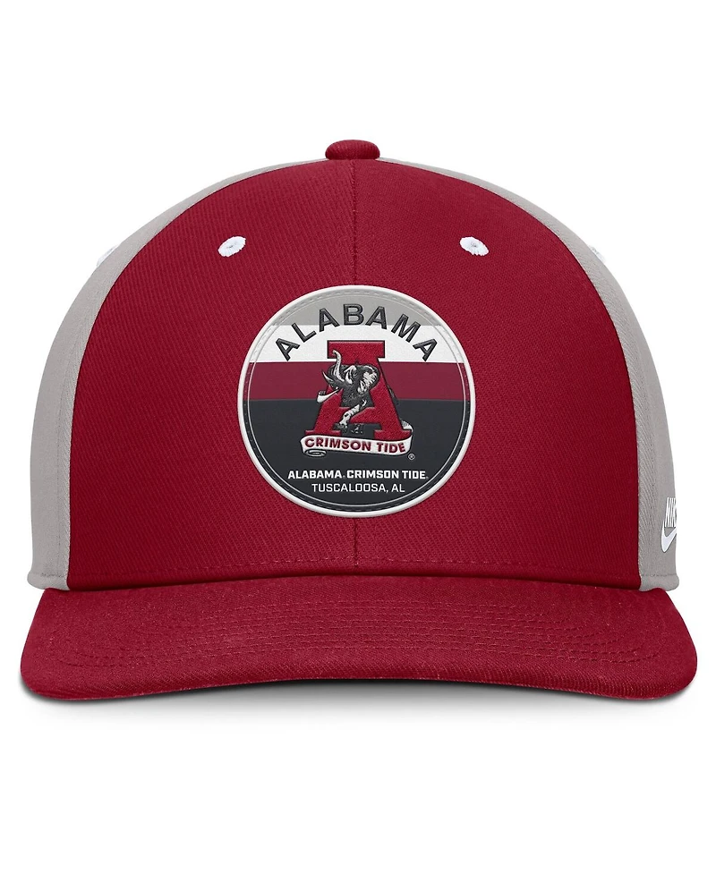 Nike Men's Crimson/Gray Alabama Crimson Tide Prep Pro Performance Snapback Hat