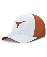 Nike Men's White/Burnt Orange Texas Longhorns 2025 Sideline Rise Local Performance Flex Hat