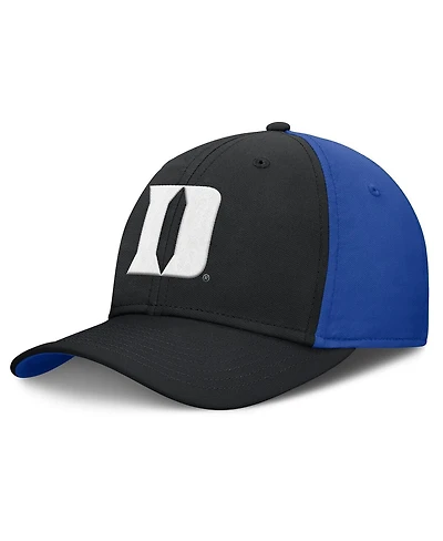 Nike Men's Black/Royal Duke Blue Devils 2025 Sideline Rise Local Performance Flex Hat