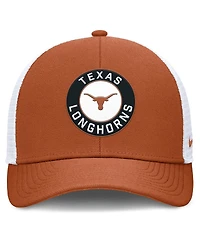 Nike Men's Burnt Orange/White Texas Longhorns Rise Primetime Performance Trucker Adjustable Hat