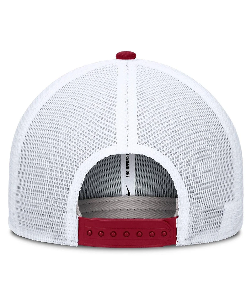 Nike Men's Crimson/White Alabama Crimson Tide Rise Primetime Performance Trucker Adjustable Hat