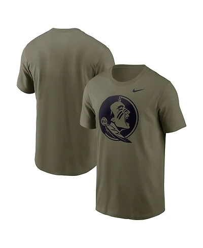 Nike Men's Olive Florida State Seminoles Primetime Logo Performance T-Shirt