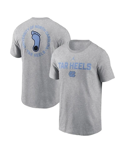 Jordan Men's Heather Gray North Carolina Tar Heels Campus 2-Hit T-Shirt