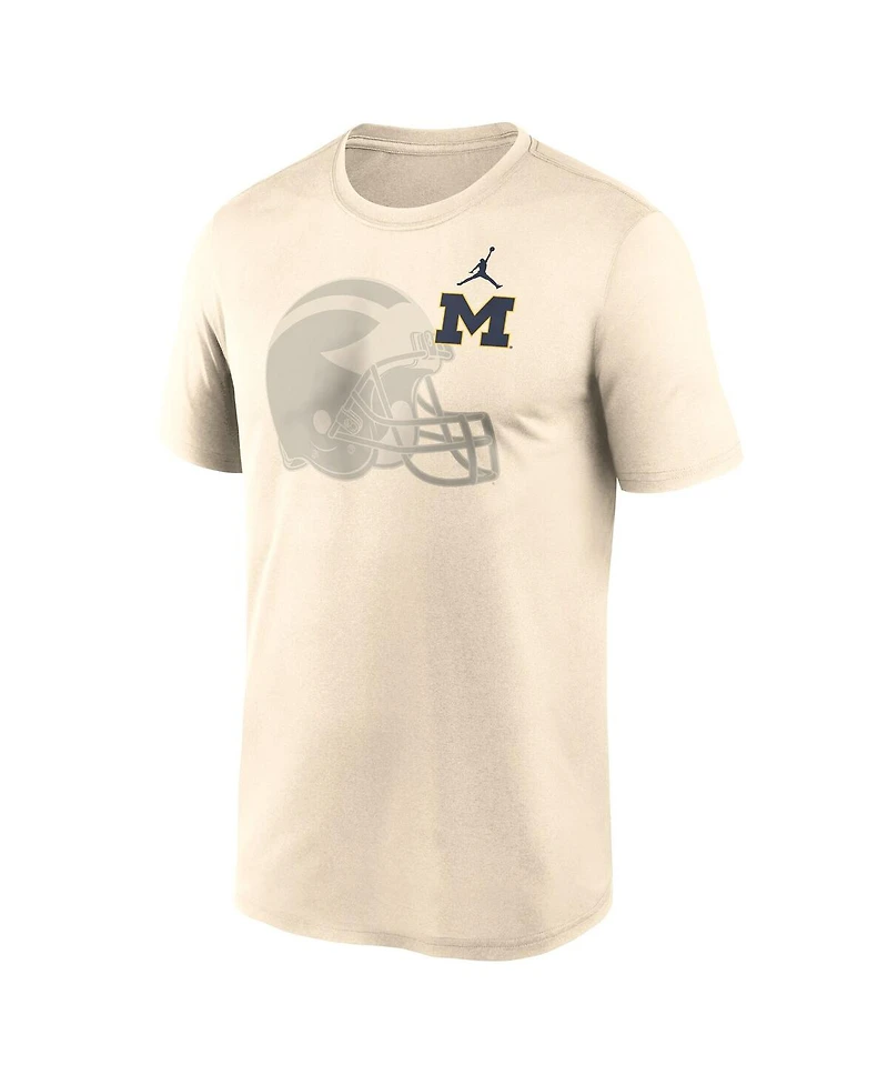 Jordan Men's Natural Michigan Wolverines Campus Shadow Legend Performance T-Shirt