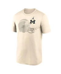 Jordan Men's Natural Michigan Wolverines Campus Shadow Legend Performance T-Shirt