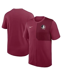 Nike Men's Garnet Florida State Seminoles 2025 Sideline Uv Performance Coach T-Shirt
