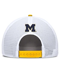 Jordan Men's Maize/White Michigan Wolverines 2025 On-Field Rise Patch Trucker Adjustable Hat