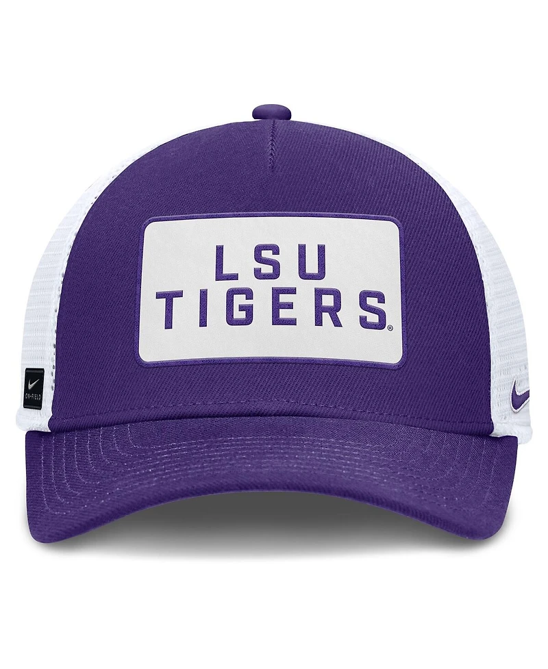 Nike Men's Purple/White Lsu Tigers 2025 On-Field Rise Patch Trucker Adjustable Hat