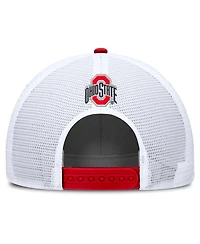 Nike Men's Scarlet/White Ohio State Buckeyes 2025 On-Field Rise Patch Trucker Adjustable Hat