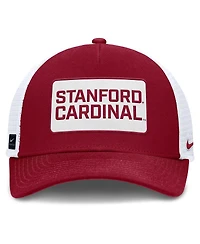 Nike Men's Cardinal/White Stanford Cardinal 2025 On-Field Rise Patch Trucker Adjustable Hat