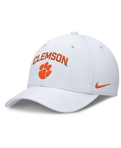 Nike Men's White Clemson Tigers 2025 On-Field Rise Performance Flex Hat