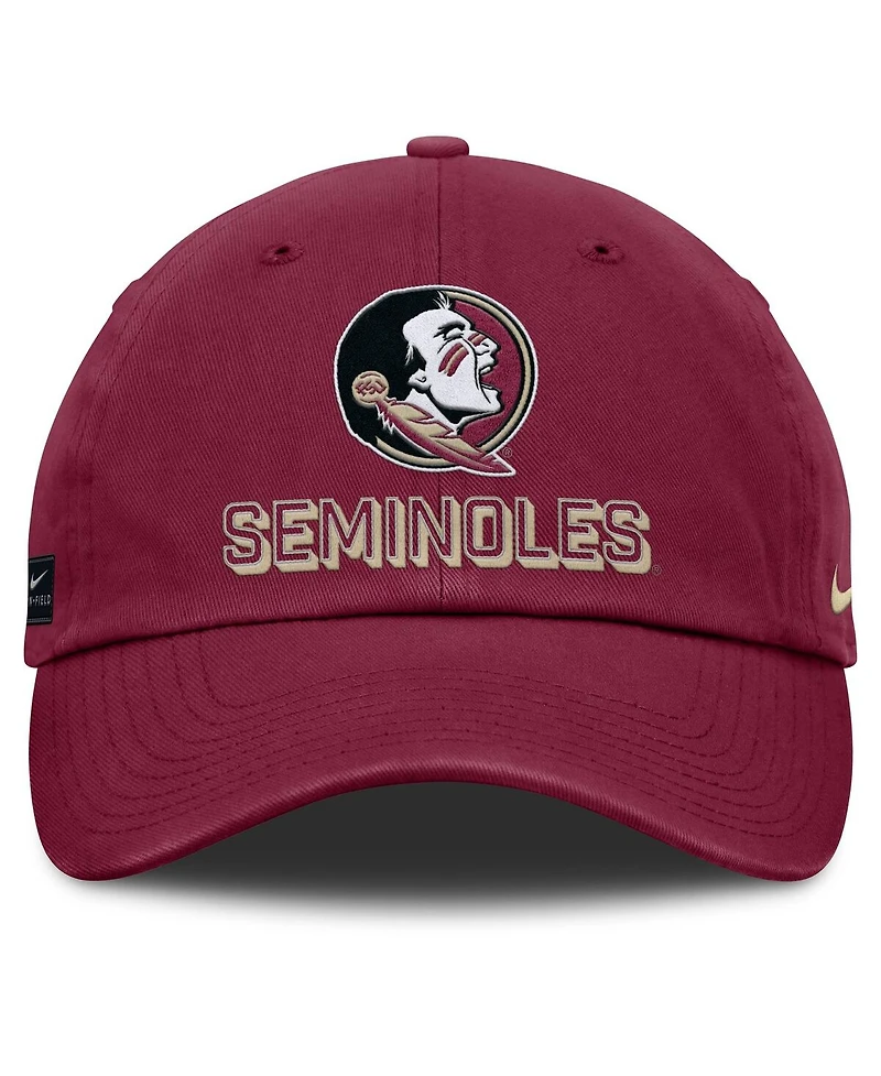Nike Men's Garnet Florida State Seminoles 2025 On-Field Club Adjustable Hat