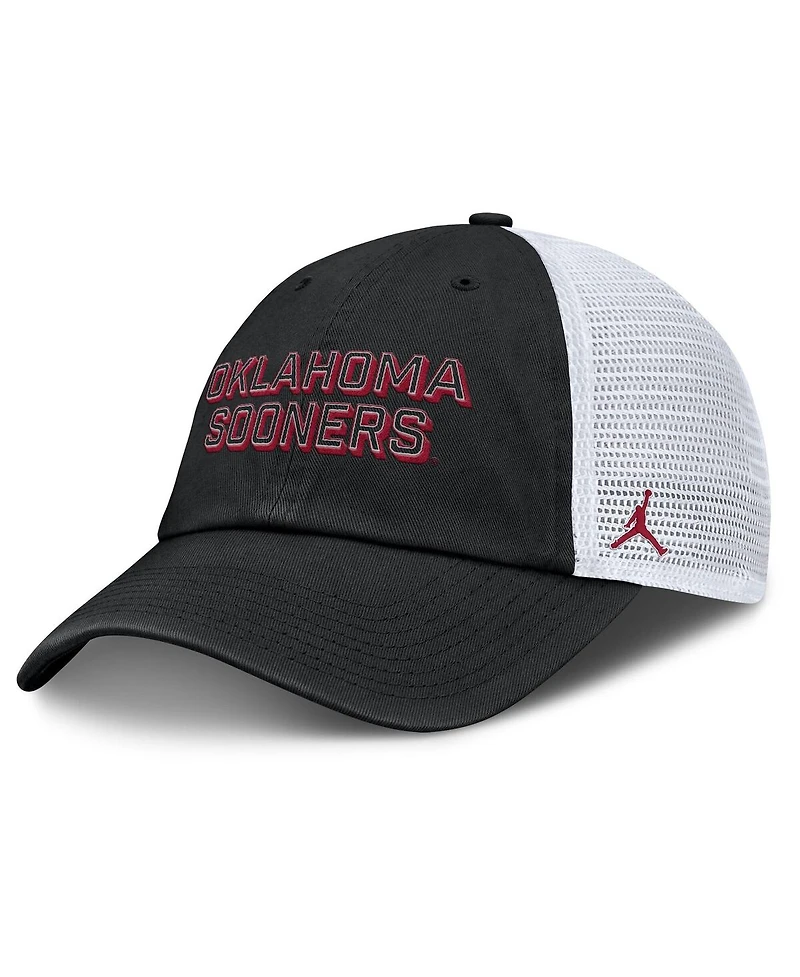 Jordan Men's Black Oklahoma Sooners 2025 Gameday On-Field Club Adjustable Trucker Hat