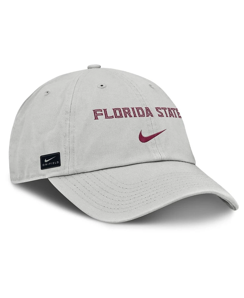 Nike Men's Gray Florida State Seminoles 2025 On-Field Gameday Club Adjustable Hat