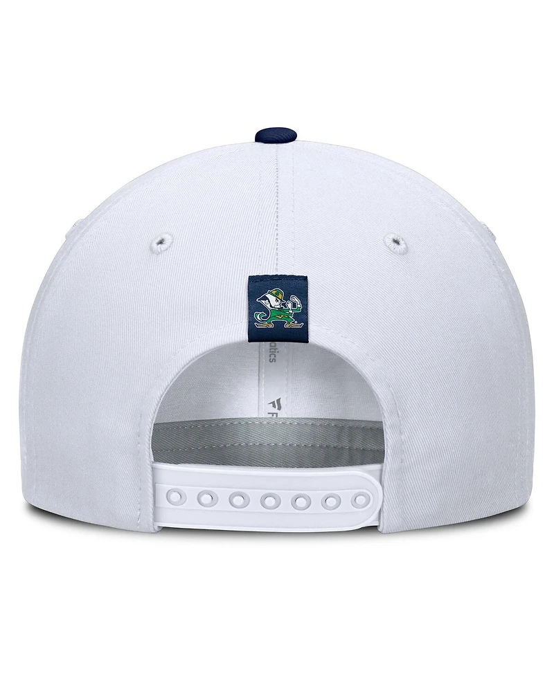 Fanatics Men's White/Navy Notre Dame Fighting Irish Admiral Adjustable Hat