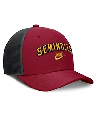 Nike Men's Garnet/Black Florida State Seminoles Legacy Arch Rise Performance Trucker Adjustable Hat