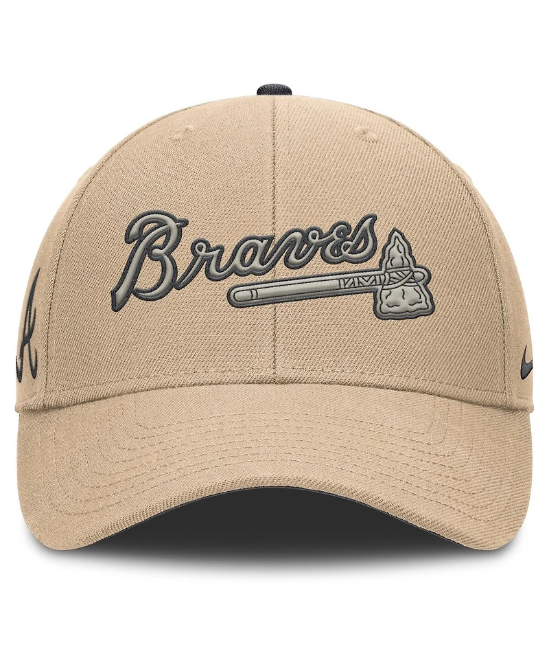 Nike Men's Khaki Atlanta Braves Rise Adjustable Hat