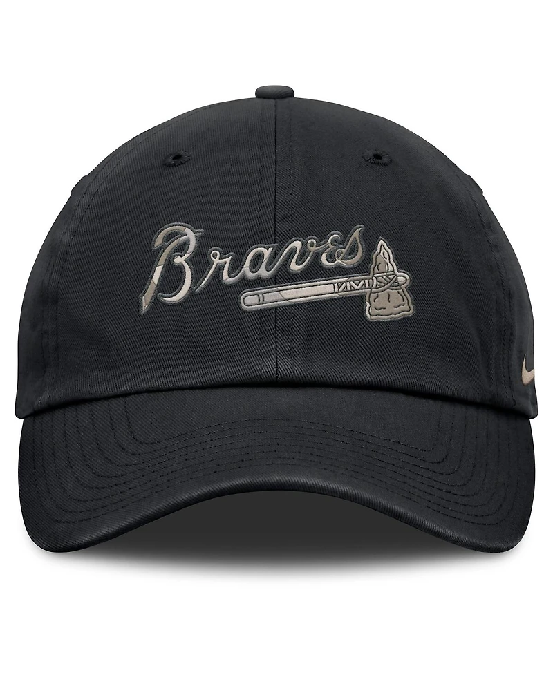Nike Men's Black Atlanta Braves Camo Pack Club Adjustable Hat